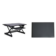 Rocelco 46" Large Height Adjustable Standing Desk Converter With Dual Monitor Stand Bundle