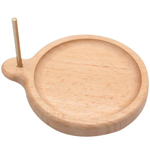 CRAFTHROU Bead Making Kit Wood Bead Tray 2-in-1 Design Light Yellow 1Pcs for DIY Tool