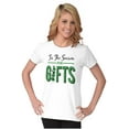 thumbnail image 3 of Christmas Tis The Season For Presents Womens Fitted Plus Size Graphic Tee Brisco Brands 3X, 3 of 5