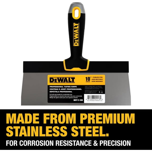 DASAW-10" Taping Knife | Stainless Steel w/Soft Grip Handle | DXTT-2-136