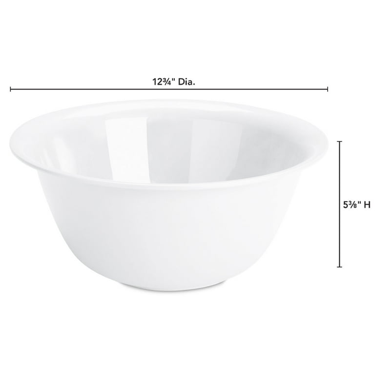  Sterilite Plastic Bowl 6 Qt. White Bulk 2 pack: Home