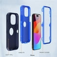 thumbnail image 7 of TASHHAR for iPhone 16 Case with Screen and Lens Protector Military Grade Heavy Duty 3 in 1 Shockproof Armor iPhone 16 6.1 inch 2024 Phone - Dark Blue+Blue, 7 of 7