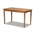 thumbnail image 6 of Baxton Studio Arvid Mid-Century Modern Tan Faux Leather Upholstered and Walnut Brown Finished Wood 4-Piece Dining Nook, 6 of 7