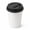 Cups with Black Dome Lid, variant on VeZee 10 Oz Disposable White Poly Paper Durable Hot Cup ONLY For Hot/Cold Drink, Coffee Cups, Tea, Cocoa, Travel, Hot Chocolate, Chai, Latte & Hot Soup : 50CT