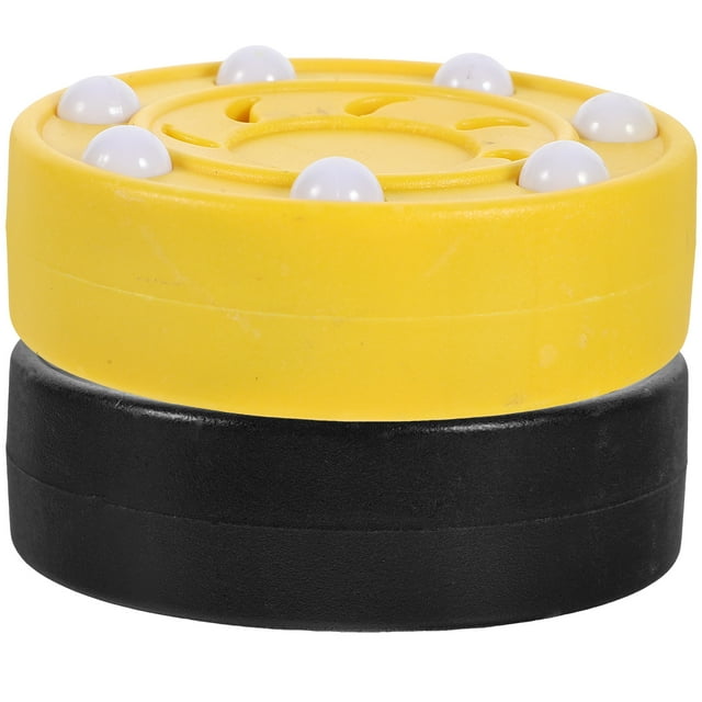 CIMAXIC 2 Pcs Rondelle de Hockey à Roulettes Rondelle de Hockey Rondelle de Hockey à Roulettes Rondelle de Jeu de Hockey de Rue,2.95"X2.95"X1.18 Pouces