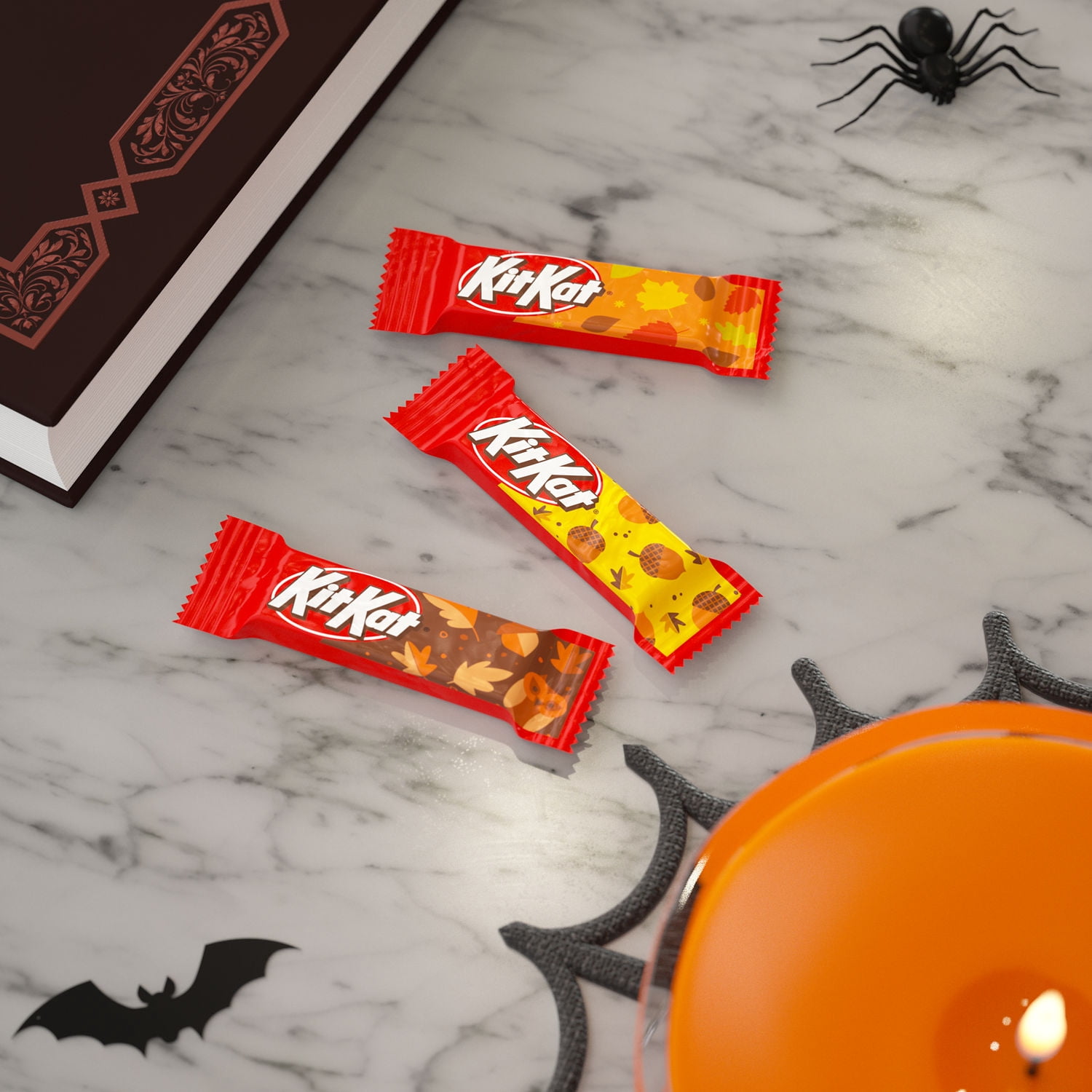 (4 pack) KIT KAT® Miniatures Milk Chocolate Wafer, Halloween Candy Bag, 10 oz