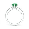 thumbnail image 2 of Angara Natural 1.5 Ct. Emerald Solitaire Ring in 14K White Gold for Women (Ring Size: 3.5), 2 of 9