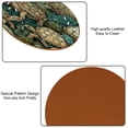 thumbnail image 5 of Turtle Set of 6 Round Microfiber Leather Coasters, 11x11 cm/4.3x4.3 inch Drink Coasters for Table Home Decor, 5 of 6