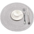 thumbnail image 5 of Sets de Napperons Ronds Tressés en Coton pour Table de Cuisine, Napperons Ronds Tissés Lavables, Ensemble de 4, 5 of 5
