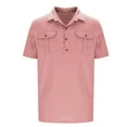 thumbnail image 4 of Mgmyaa Men's Golf Shirt Work Uniform Short Sleeve Cargo Shirts Button Collared T-Shirt with Pockets, 4 of 5