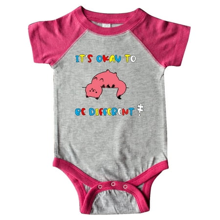 

Inktastic Autism Awareness It s Okay to be Different! Silly Cat Gift Baby Boy or Baby Girl Bodysuit