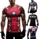 thumbnail image 2 of A.e Plus Size Iron Man Captain America Compression T-Shirt Short Sleeve Toppangjing, 2 of 4