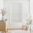 thumbnail image 3 of TWOPAGES 36"x72" Linen Blend Cordless Jacquard Roman Shade Light Filtering Blinds for Bedroom, 1 Piece, Thyme, 3 of 6