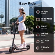 Electric Scooter for Adults Teens,8.5Tires Folding E-Scooter with 21Mph,350W Motor,19Miles Range,LED Display and Cruise Control