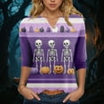 thumbnail image 2 of Godom Pumpkin Shirts for Women Fall Season T-Shirt Halloween Autumn V Neck Tee Tops, 2 of 5