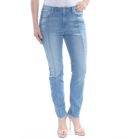 JESSICA SIMPSON Womens Blue Zippered Pocketed Darted Skinny Jeans Size: 27 Waist