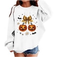 thumbnail image 3 of Taqqpue Boys Girls Sweatshirt Halloween Pumpkin Ghost Print Long Sleeve Fleece Oversize Pullover Sweatshirt Fall Winter Keep Warm Hoodies Tops for Kids Size 1-13, 3 of 6