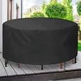 thumbnail image 5 of Waterproof Round Patio Table Cover for Outdoor Furniture, Black, Two Sizes, 5 of 5