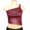Wine, variant on Women's One Shoulder PU Leather Ruched Tank Top - Short Party Clubwear, Strapless Top Night Out & Streetwear
