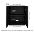 thumbnail image 4 of Evelyn&Zoe Modern/Contemporary 28" Wide Black Grain Accent Cabinet, 4 of 7