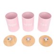 thumbnail image 1 of 3pcs Kitchen Canisters Set, Iron Food Storage Containers with Airtight Lids, Sugar Coffee Tea Canister Jars Sets for Kitchen Dining Counter, 1 of 7