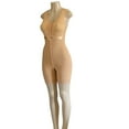 thumbnail image 2 of Women's Ultimate Stretch Front Hooks Wide Straps Lace Trim Full Bodysuit Post Surgery Compression Faja Nude M, 2 of 9