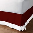 thumbnail image 2 of Luxury 1 Piece Split Corner Two Tone Tailored Bed Skirt, Queen Size 18 Inch Deep Pocket, 100% Egyptian Cotton, 800 Thread Count, Solid White/Burgundy Color., 2 of 3