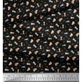 thumbnail image 3 of Soimoi Black Poly Georgette Fabric Cute Animals Kids Printed Craft Fabric by the Yard 42 Inch Wide, 3 of 3