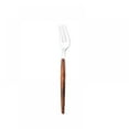 thumbnail image 2 of Stainless Steel Dinner Spoons Knife and Fork Set with Wooden Shank Flatware Tableware Small Fork Dinnerware (Gold/Silver), 2 of 3