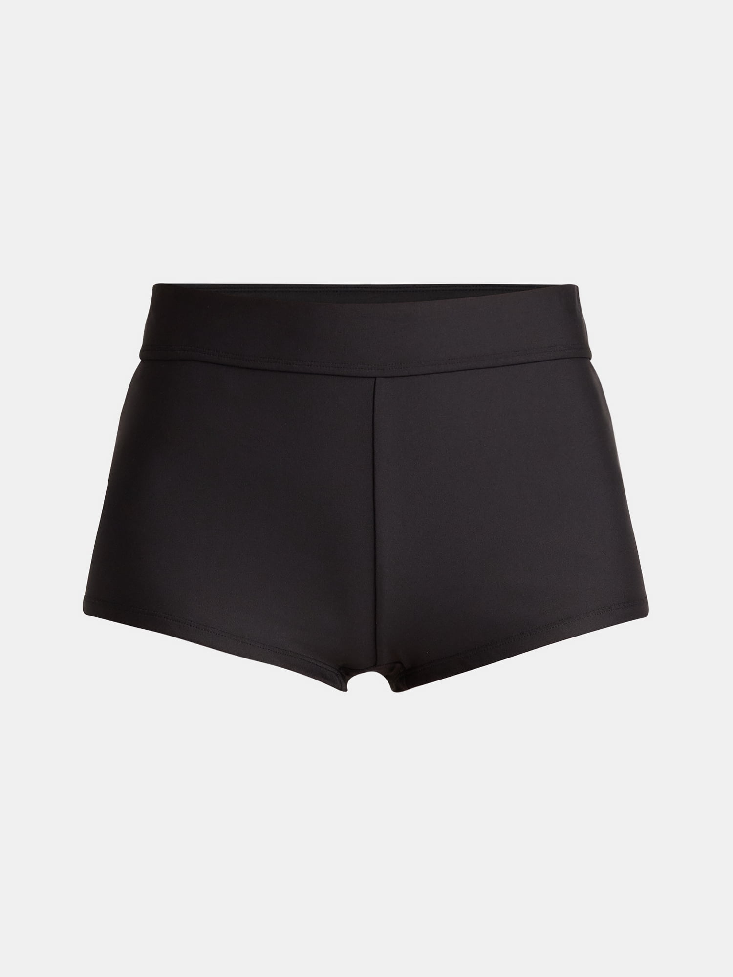 No Boundaries Rich Black Boyshort Swim Bottoms, Women's