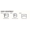 thumbnail image 2 of Glory Patio Modern Curved Steel Coffee Table with 1 Big and 1 Small, Black, 2 of 7