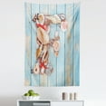 thumbnail image 1 of Letter F Tapestry, Coastal Image with Soft Color Sea Related Animal Shells Alphabet, Fabric Wall Hanging Decor for Bedroom Living Room Dorm, 5 Sizes, Dark Coral Pale Blue, by Ambesonne, 1 of 1