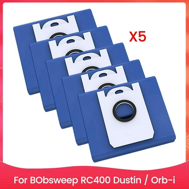 Paquete de 5 Bolsas de Polvo de Repuesto para Aspiradoras Robot BObsweep RC400 Dustin y -I
