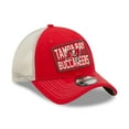 thumbnail image 3 of Men's New Era Red/Natural Tampa Bay Buccaneers Devoted Trucker 9TWENTY Snapback Hat, 3 of 6