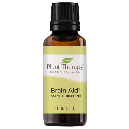 Plant Therapy Brain Aid Essential Oil Blend for Focus & Attention 100% Pure Undiluted Natural Aromatherapy Therapeutic Grade 30 mL (1 oz)