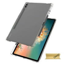 Dteck Clear Case for Samsung Galaxy Tab S10 FE Plus 13.1 Inch, Anti-Yellowing Transparent Shockproof Slim Tablet Cover with Built-in Pencil Holder, Clear
