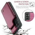 thumbnail image 5 of SaniMore for Samsung Galaxy A15 Wallet Case, RFID Blocking PU Leather Kickstand Credit Slots Flip Folio Protective Case, Double Magnetic Clasp Durable Shockproof Cover for Samsung A15, Winered, 5 of 9