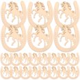 thumbnail image 1 of 48Pcs Light Brown Wooden Horseshoe Cutouts for Home Decoration, 1 of 8
