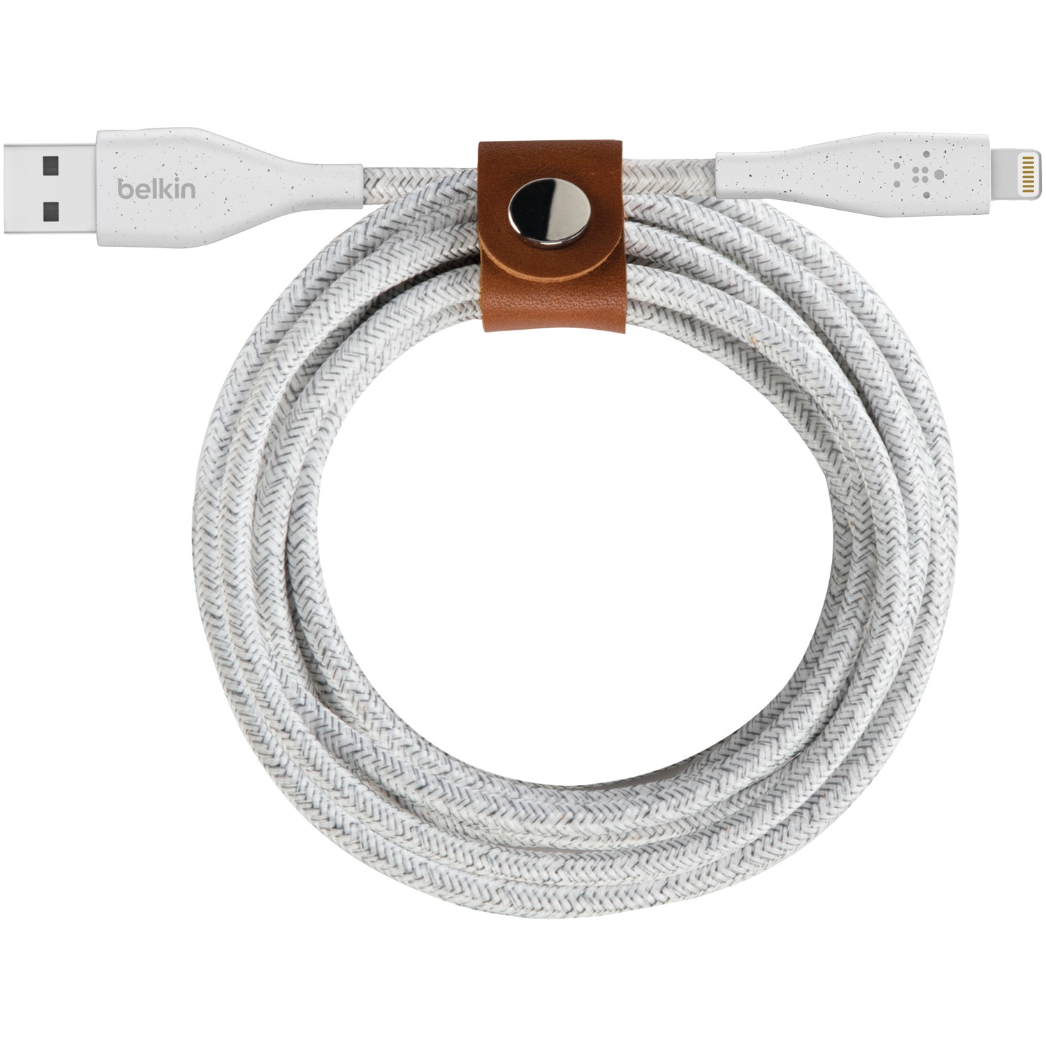 Belkin F8J236bt04-WHT DuraTek Plus Lightning to USB-A Cable, 4 Feet (White) - image 5 of 9