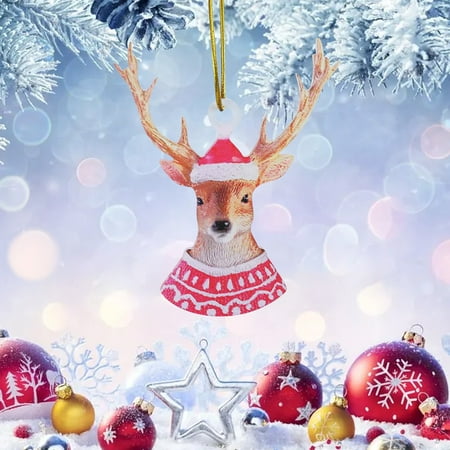 

Dough Bowl Filler Easter Christmas Animal Ornament Acrylic Santa Hat Animal Ornament Christmas Tree Decoration Chandelier