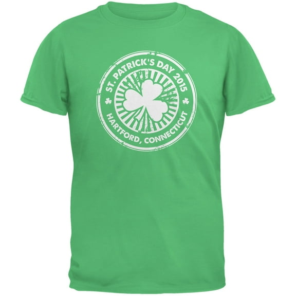 St. Patrick's Day - Hartford CT Irish Green Adult T-Shirt - X-Large