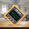 thumbnail image 2 of Inclinometer, 4*90掳 IP54 Portable High Precisions Digital Protractor Inclinometer Absolute Relative Slope Measurement Data Hold Function with Storage Bag, 2 of 8