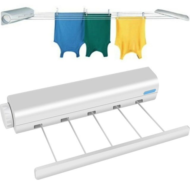 Tzgsonp Wall Mounted Clothes Dryer Line Telescopic Clothes Drying Rack