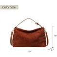 thumbnail image 6 of MMYGU Suede Purses for Women Fashion Slouchy Shoulder Bag Retro Crescent Satchel Hobo Handbags for, 6 of 6