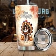 thumbnail image 3 of Happy Thanksgiving English Setter Turkey Costume Pumpkins Autumn Leaves 20oz Stainless Steel Tumbler Insulated Cup with Lid Dog Lover - 13014, 3 of 5
