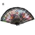 thumbnail image 5 of kjfeif Foldable Fan Handheld Fabric Bamboo Fan Chinese Vintage Style Hand Held Folding Fans for Party Wedding Dancing Decoration, 5 of 7