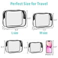 thumbnail image 3 of TSA Approved Toiletry Bag - 2 Pack Clear Travel Bags for Toiletries, Clear Makeup Bags Clear Toiletry bags Quart Size Travel Bag, Carry on Airport Airline Compliant Bag, Black, 3 of 16