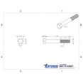 thumbnail image 2 of 7/16-14 x 3-1/4" Hex Head Cap Screw Bolts, External Hex Drive, Stainless Steel 304, Partially Threaded, Stainless Steel, Quantity 5, 2 of 6