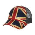 thumbnail image 5 of British Flag Natural Snapback Trucker Hats Baseball Caps Adjustable Mesh Back Ball Caps For Men Women, 5 of 5
