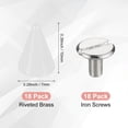 thumbnail image 3 of Uxcell 18 juegos de remaches en forma de cono de 10x7mm de latón + tornillos de hierro para manualidades en blanco, 3 of 7